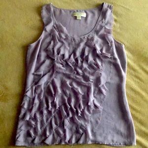MICHAEL Michael Kors Lavender Ruffle Tank Top